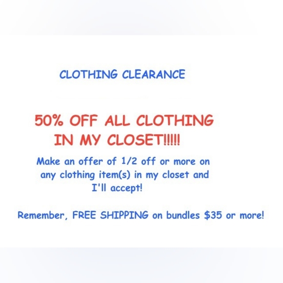 Clothing Clearance - Picture 1 of 1